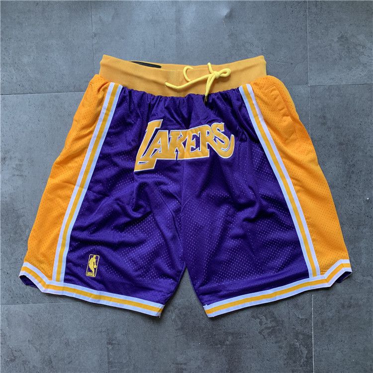 Men NBA 2021 Los Angeles Lakers Purple Shorts 2->los angeles lakers->NBA Jersey